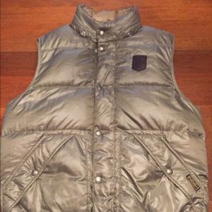Vintage Polo Down Puffer Vest with leather patch